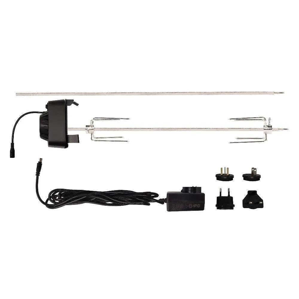 Masterbuilt Gravity Series rotisserie attachment enables even cooking on compatible grills