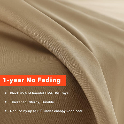 Mastercanopy fabric swatch shows color options, durable UV-resistant material
