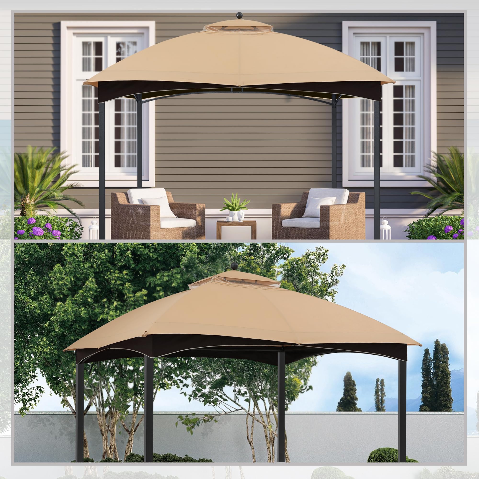 Fits Lowe's Allen Roth 2012-2016 10x12 gazebo models GF-12S004B-1 and GF-12S004BTO.
