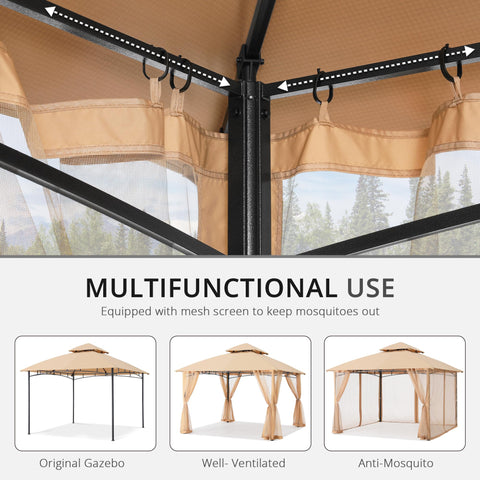 MasterCanopy four-panel netting set provides complete gazebo enclosure.