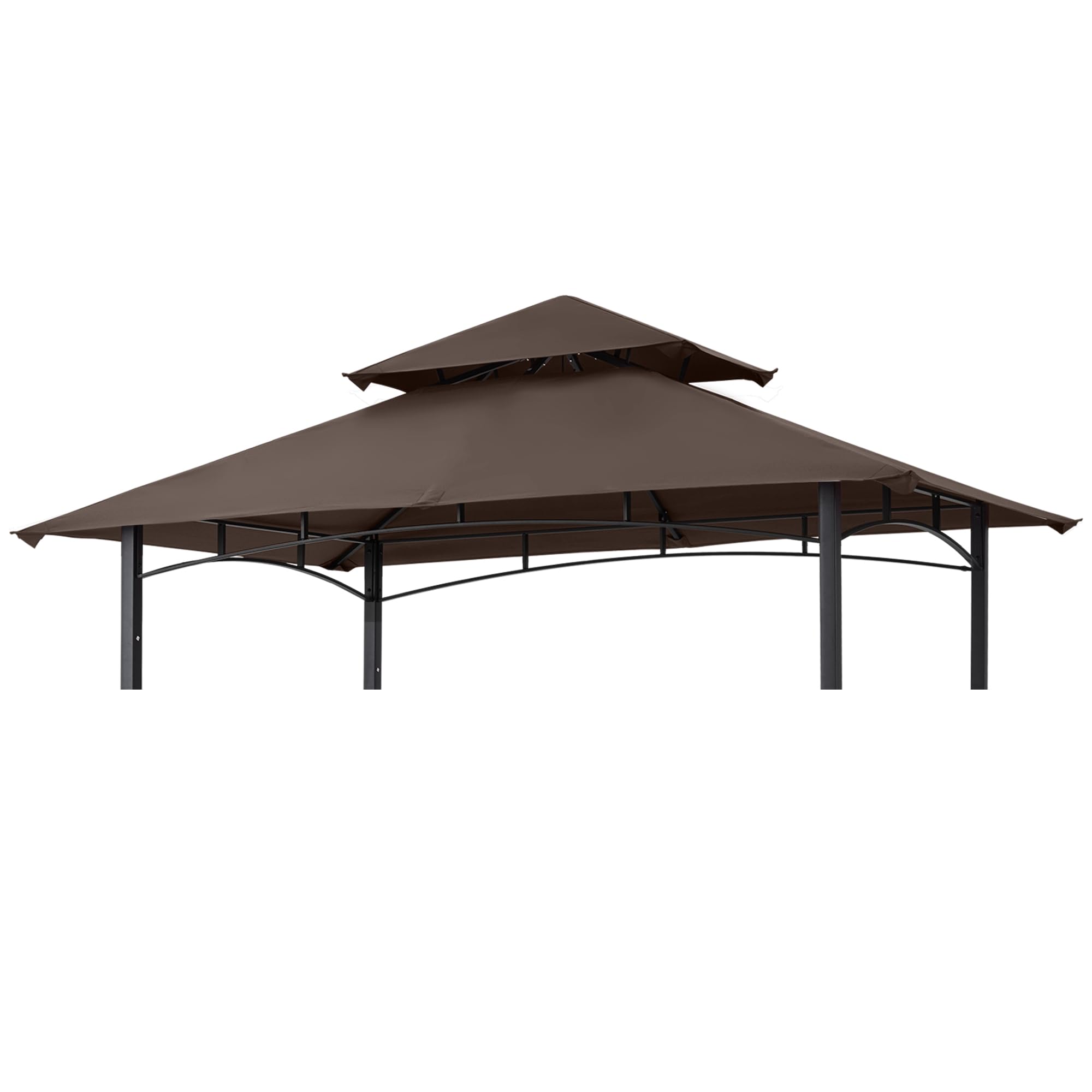 Mastercanopy grill gazebo canopy top for model L-GG001PST-F in brown; durable replacement