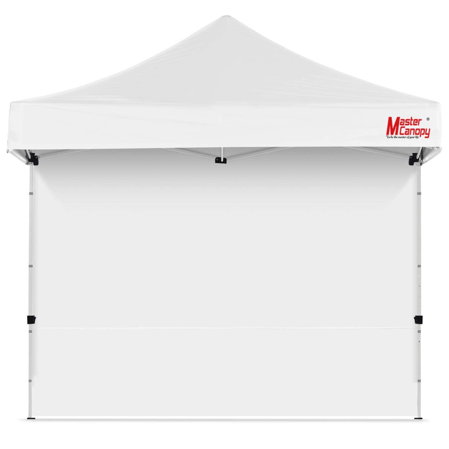 MasterCanopy SunWall white side wall laid flat for quick 10x10 setup