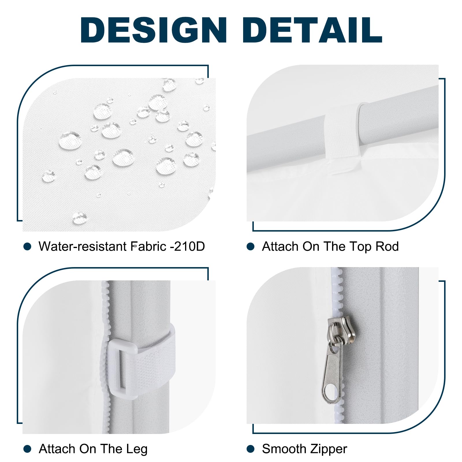 Designed to fit most 10x10 straight-leg canopies securely
