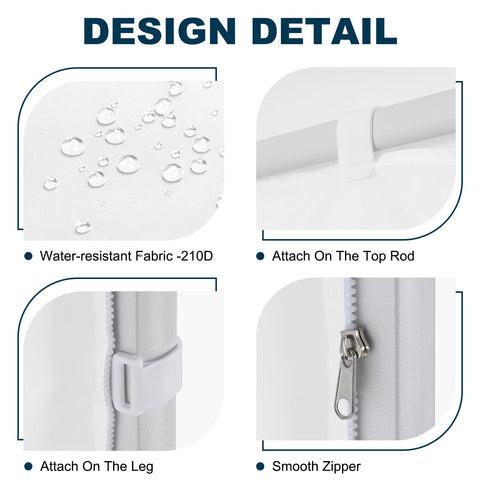 Designed to fit most 10x10 straight-leg canopies securely