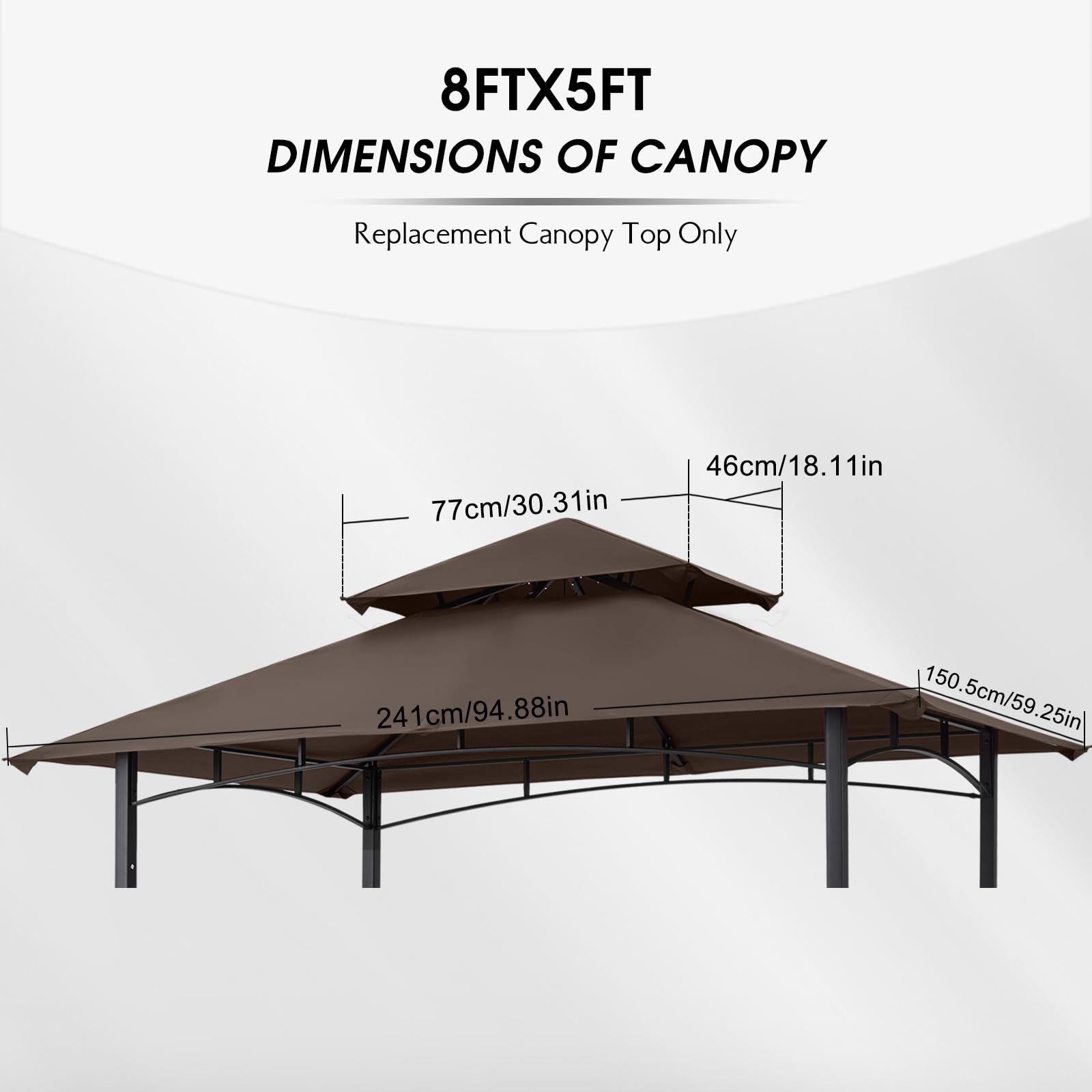 Mastercanopy waterproof polyester fabric close-up shows sturdy canopy material