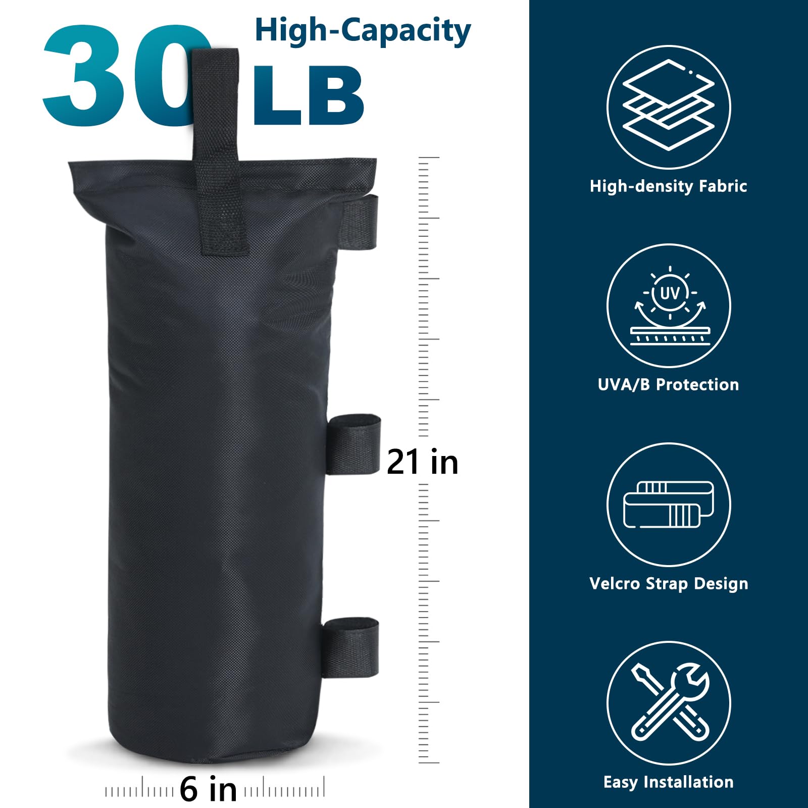MASTERCANOPY weight bag with easy portability handle for transport.