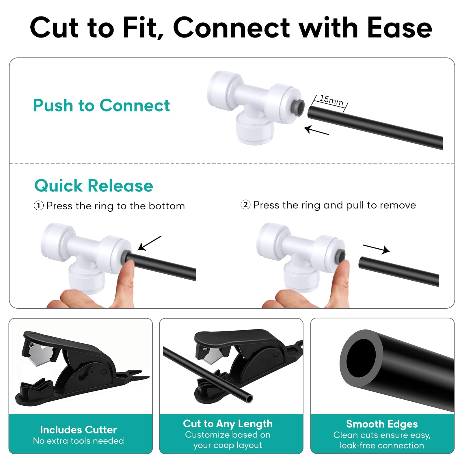MASTERFUN Hose cutter ensures clean cuts for leak-free installation