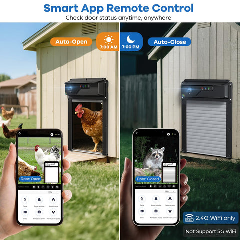  MASTERFUN remote-control at the coop enables quick door operation within 15 meters