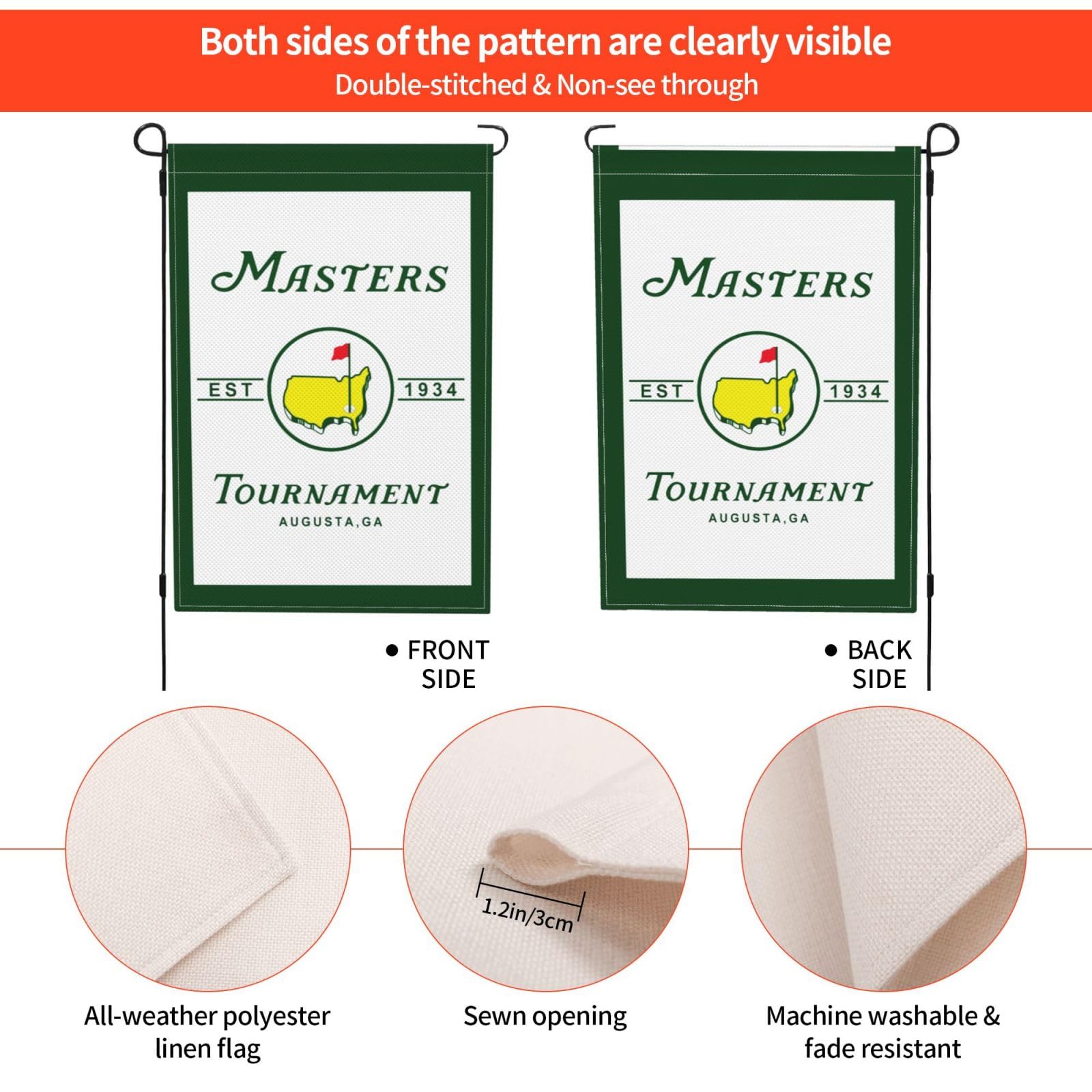Masters Garden Flag care: hand wash only and no bleach for lasting color