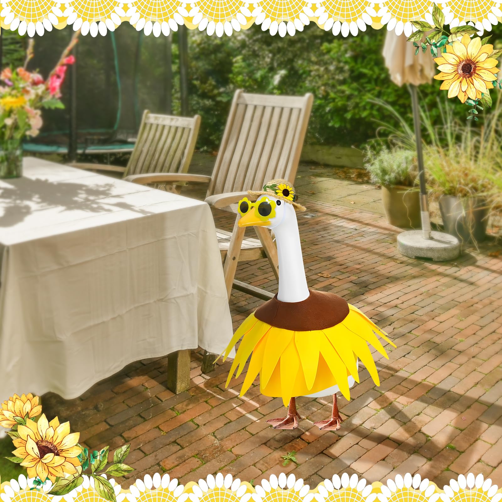 MASU&FHWE garden display with sunflower outfit brightens outdoor spaces.