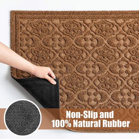 MAT 7-BANQUET mud-trapper grooves capture debris and keep floors cleaner after rain.