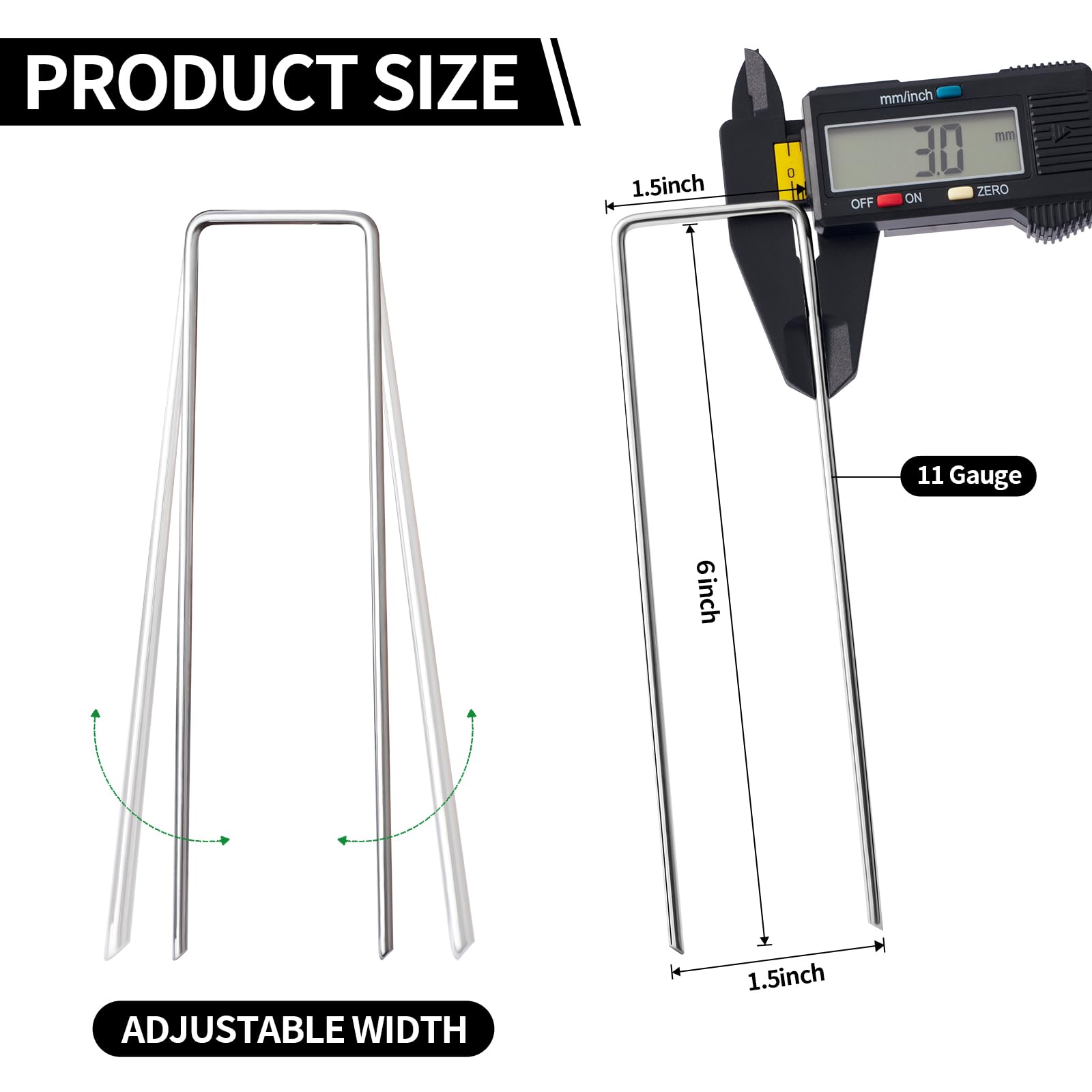 MAT 7-BANQUET u-shaped stakes with angled tips for easy ground insertion