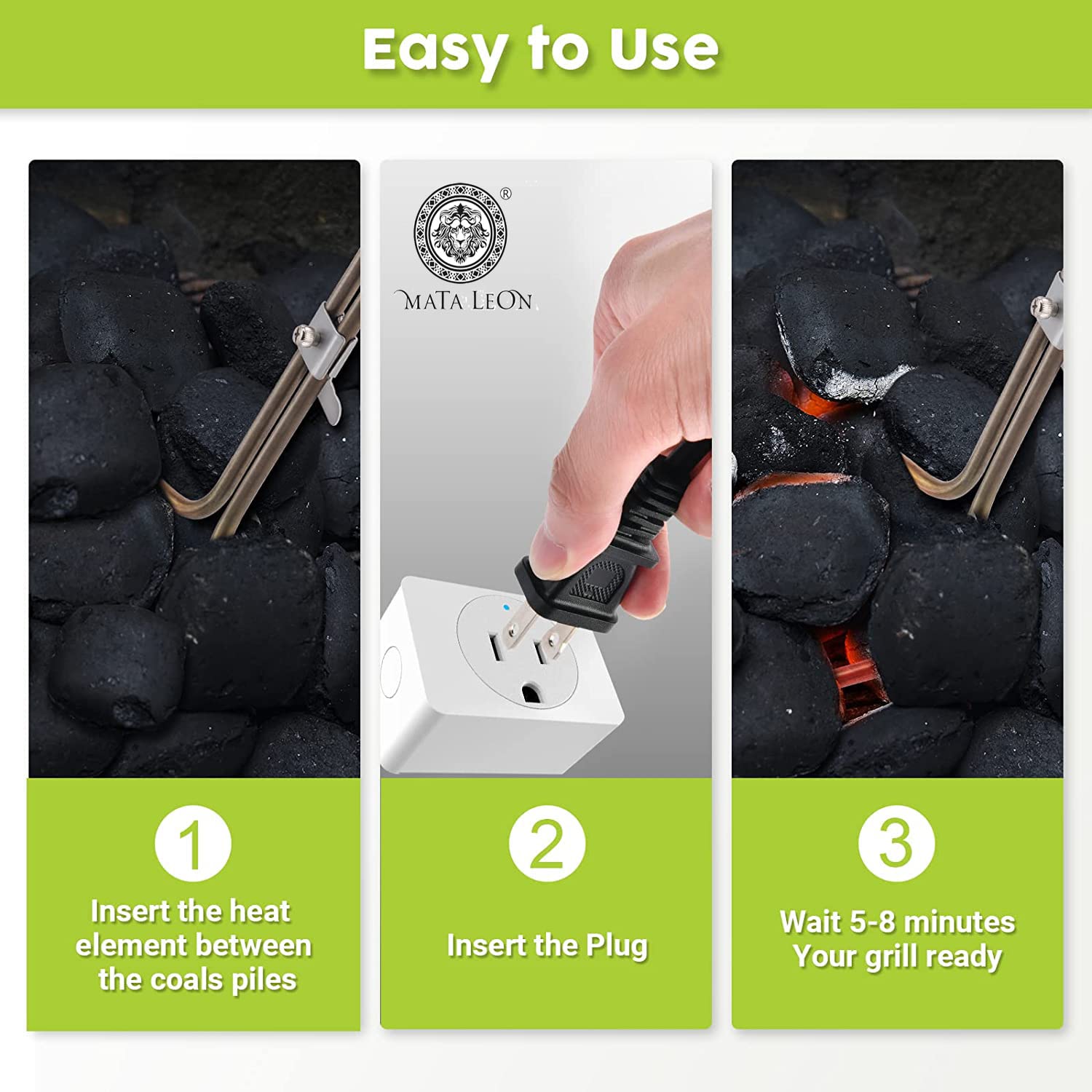 Mata Leon 5 ft cable allows flexible ignition placement.