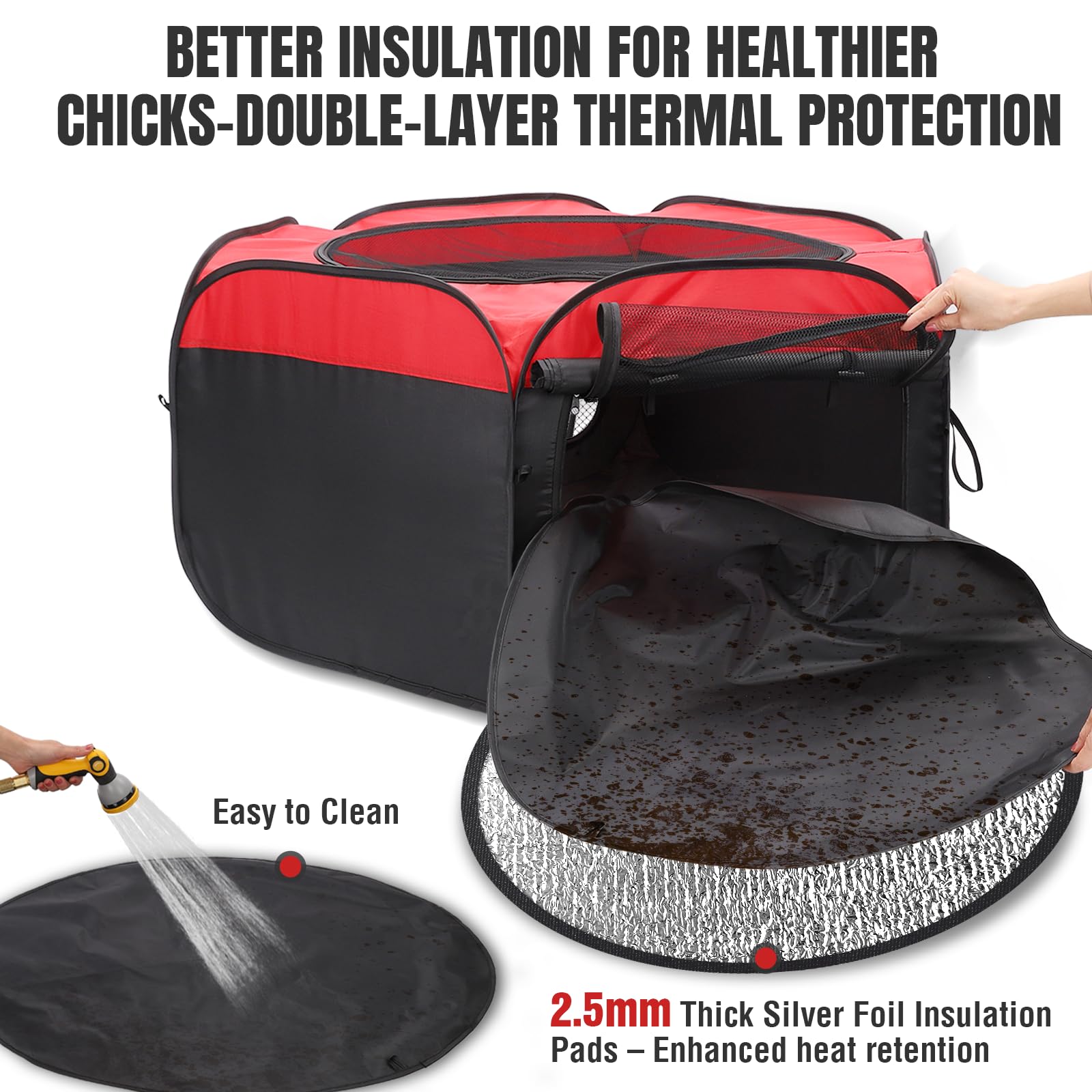Matalde brooder box collapsible frame enables fast outdoor setup