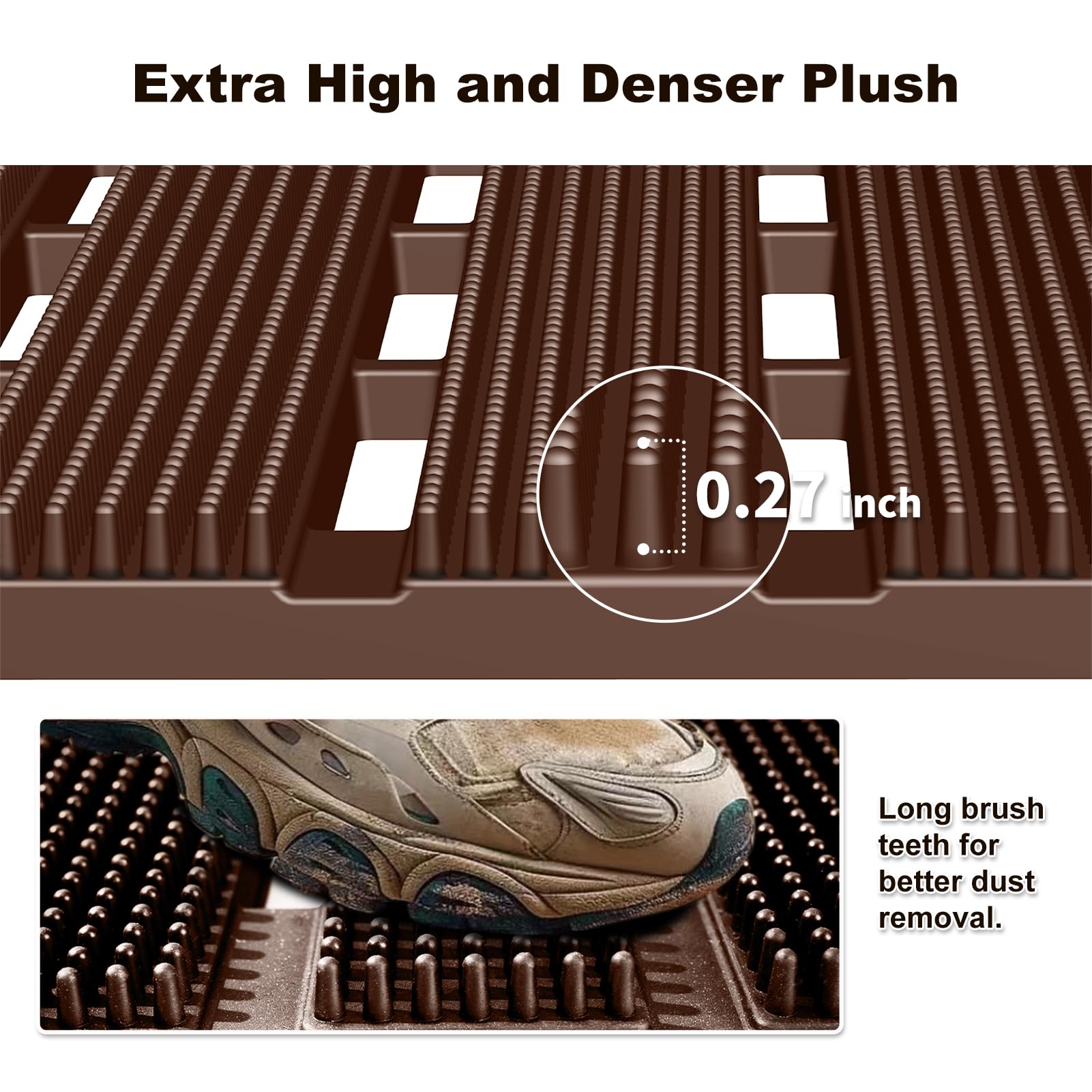 MATALL toothbrush-shaped dirt scraper keeps shoes clean before entry.