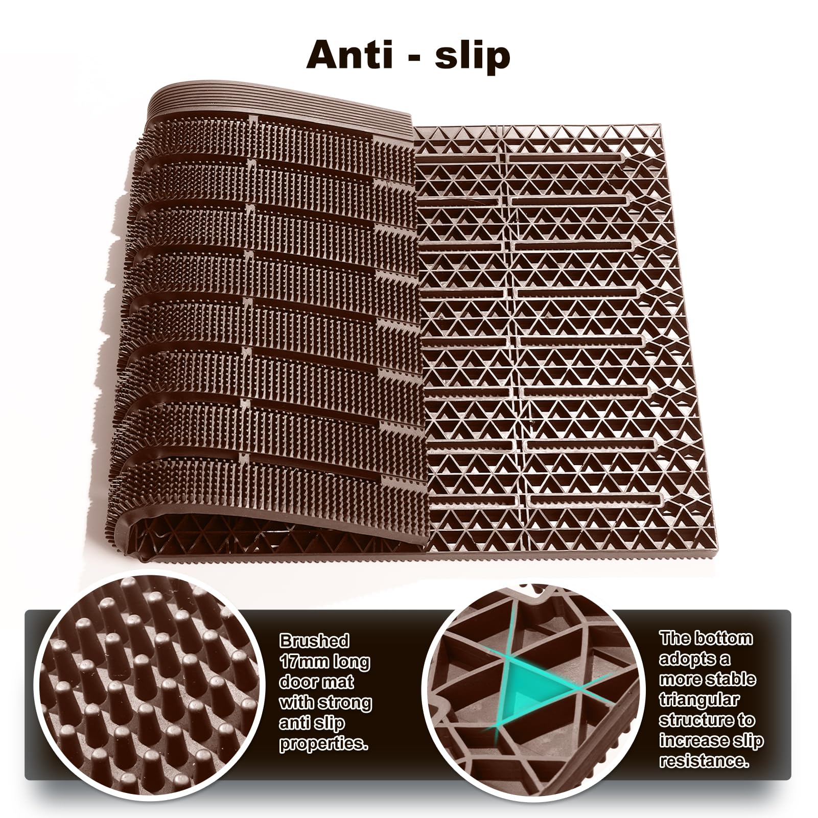 MATALL drains-dry outside door mat shows quick water shedding for cleaner entry.