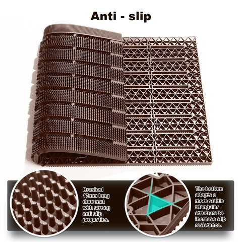 MATALL drains-dry outside door mat shows quick water shedding for cleaner entry.