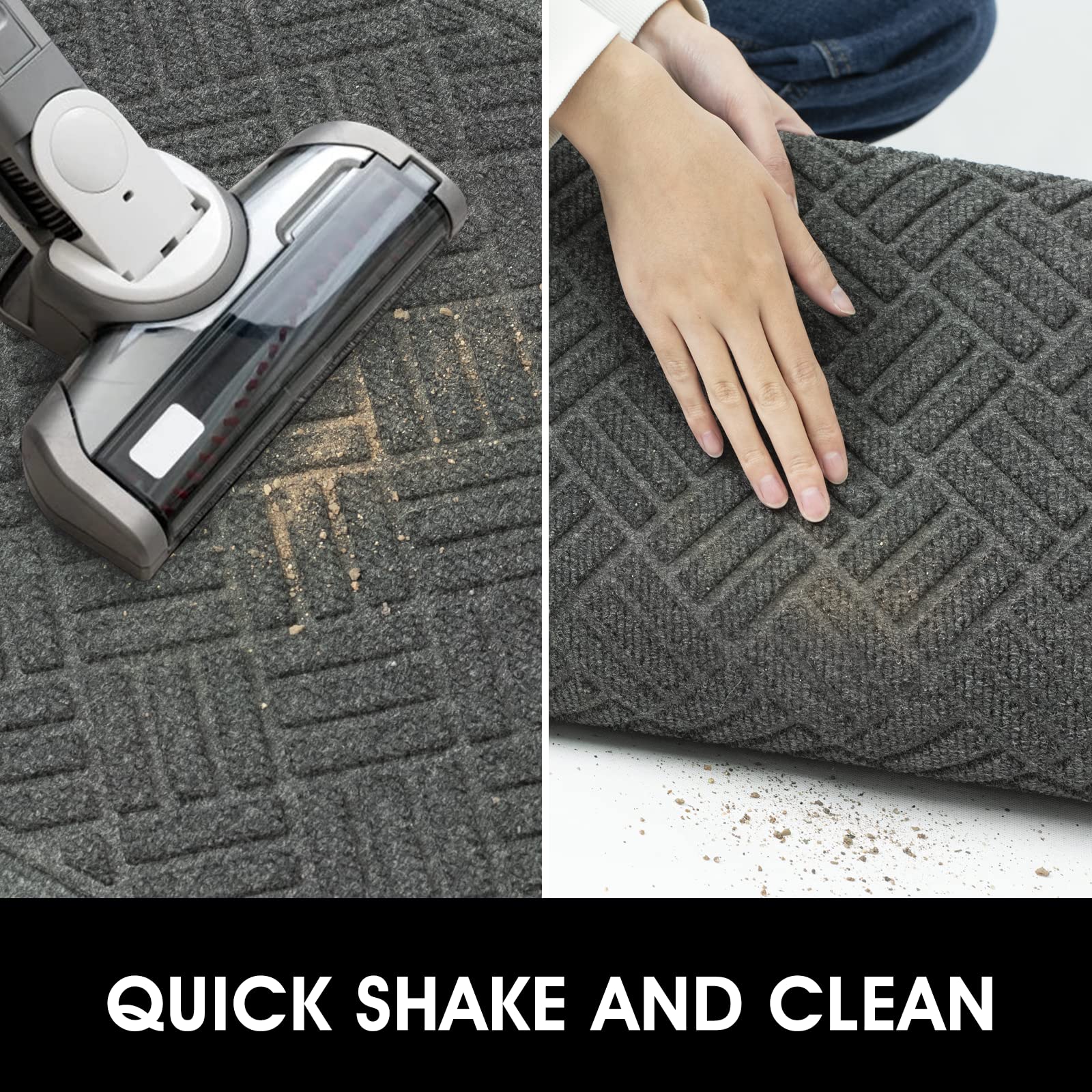 MATALL easy-clean dirt-trap mat that sweeps, rinses, and air-dries easily.