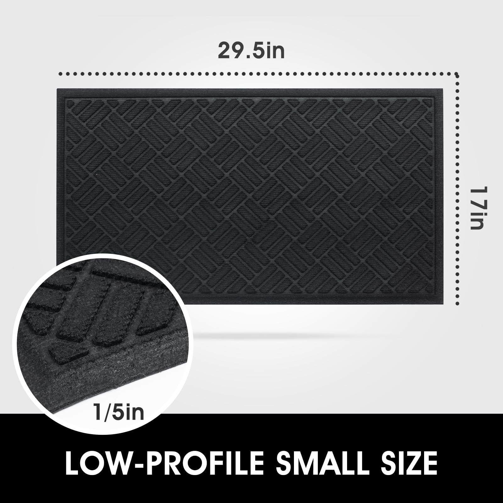 MATALL entryway doormat with rubber backing for durable grip