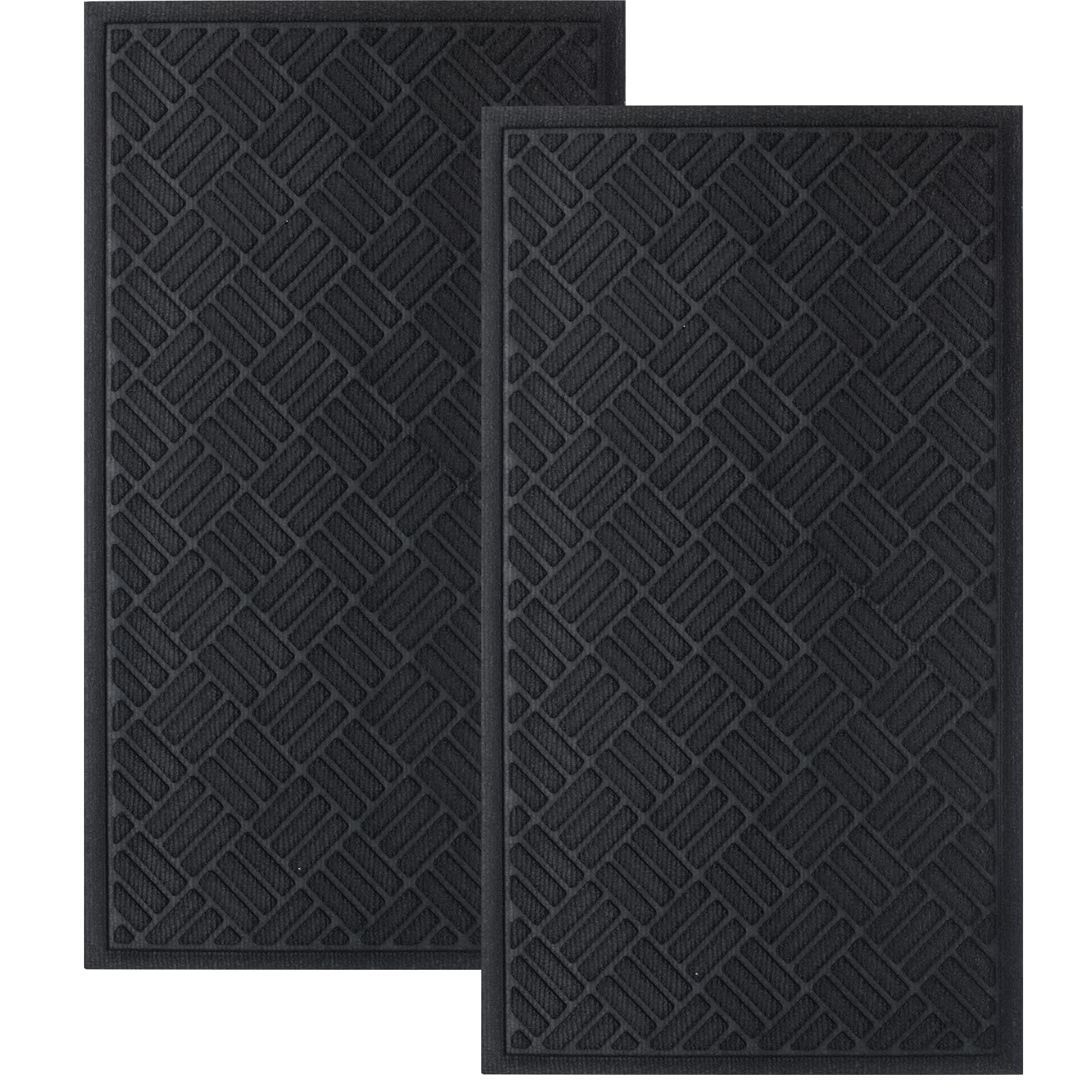 MATALL front door mat 2-pack with strong water drainage at entry