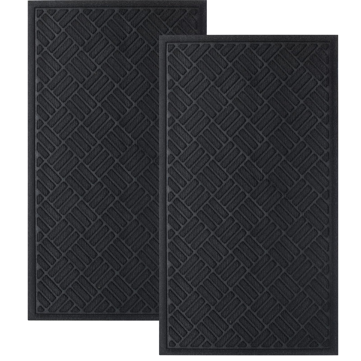 MATALL front door mat 2-pack with strong water drainage at entry