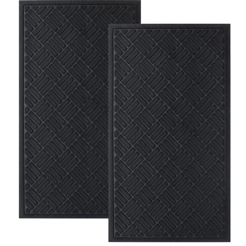 MATALL front door mat 2-pack with strong water drainage at entry