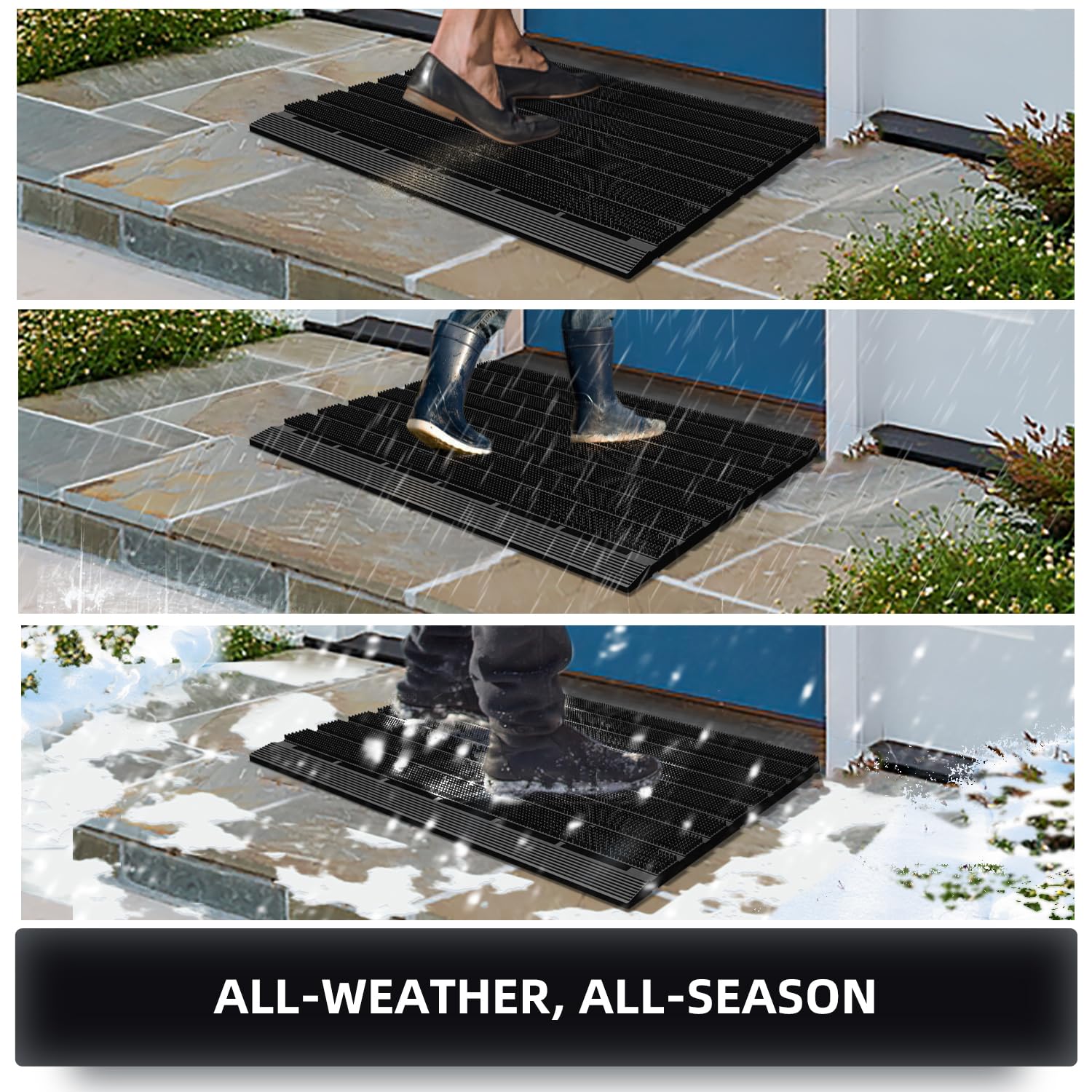 MATALL garage entry mat placed on concrete floor for durable outdoor use