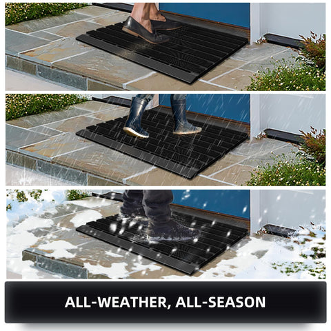 MATALL garage entry mat placed on concrete floor for durable outdoor use