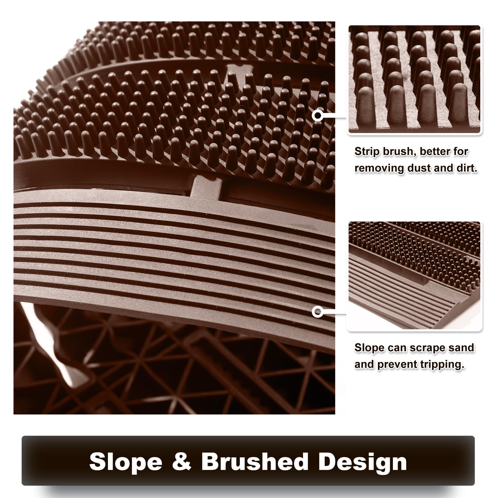 MATALL heavy-duty floor mat backside anti-slip design prevents shifting.