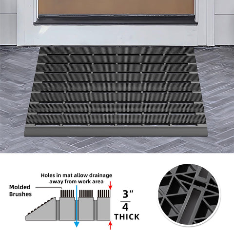 MATALL heavy-duty TPE mat shows non-slip back for stability.