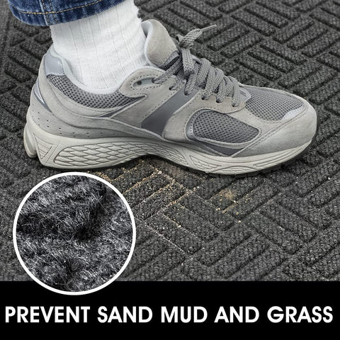 MATALL non-slip rubber-backed entryway mat for stable placement on floors.