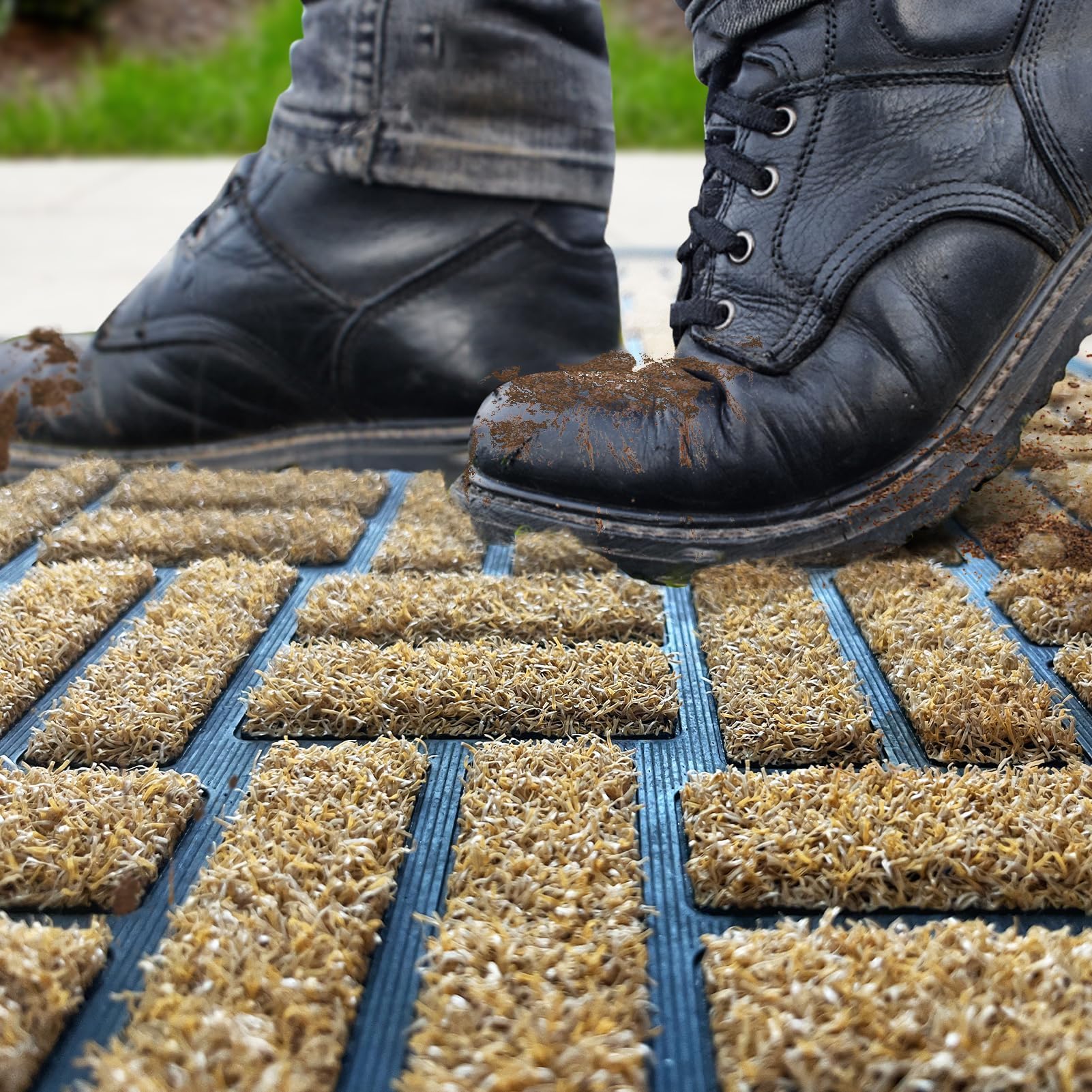 MATALL versatile indoor-outdoor mat suitable for patios, porches, and entryways.