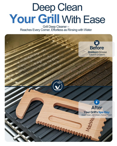 Matchwaves cleans Traeger grates and other grills with deep grooves