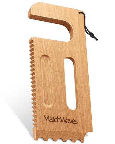 Matchwaves bristle-free scraper with serrated edge removes tough grill grime safely