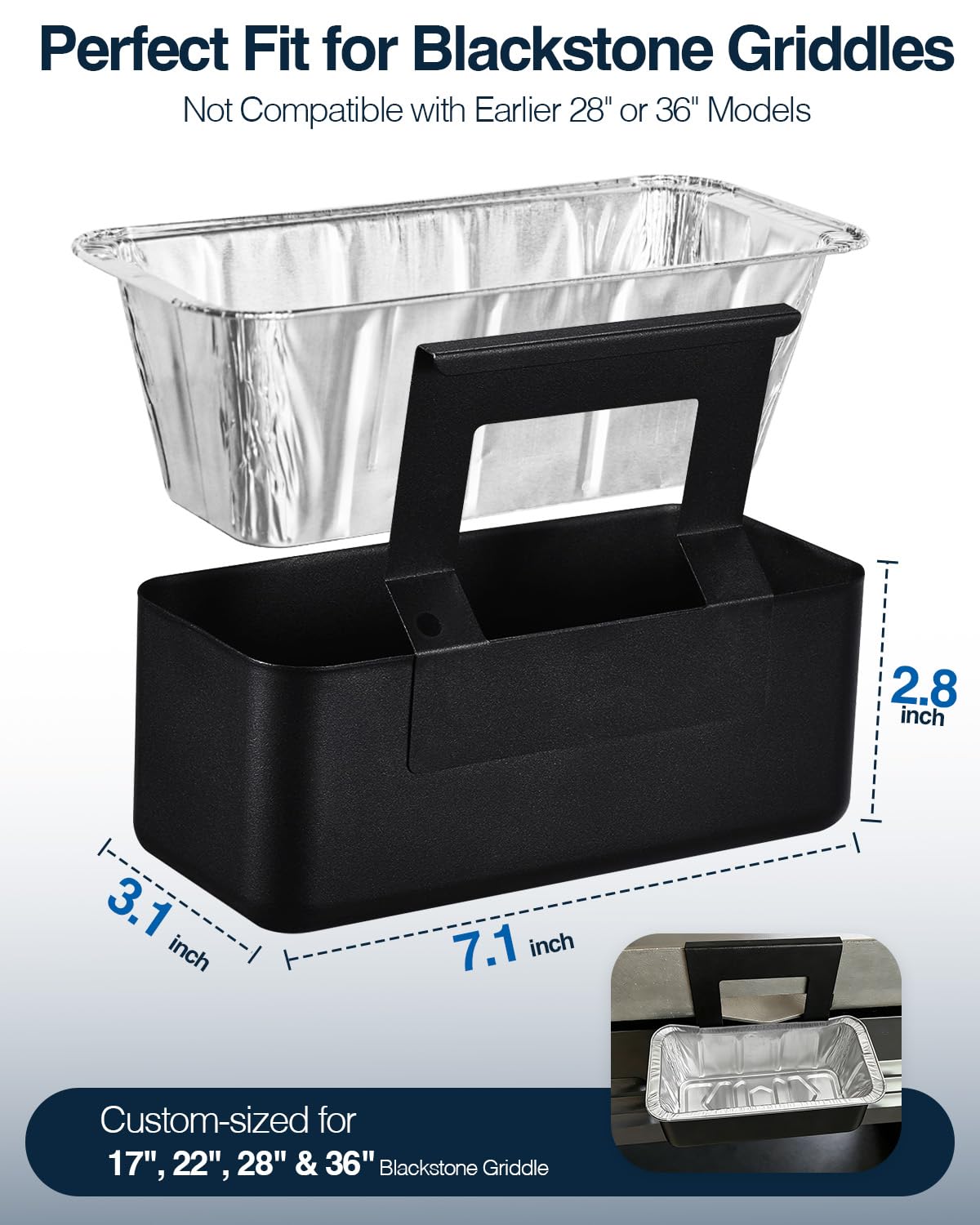 Matchwaves grease cup liners 20-pack shown for quick disposal after grilling.