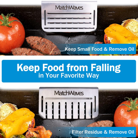 Matchwaves Grease Gate Blocker side-mount shows secure fit on compatible grills