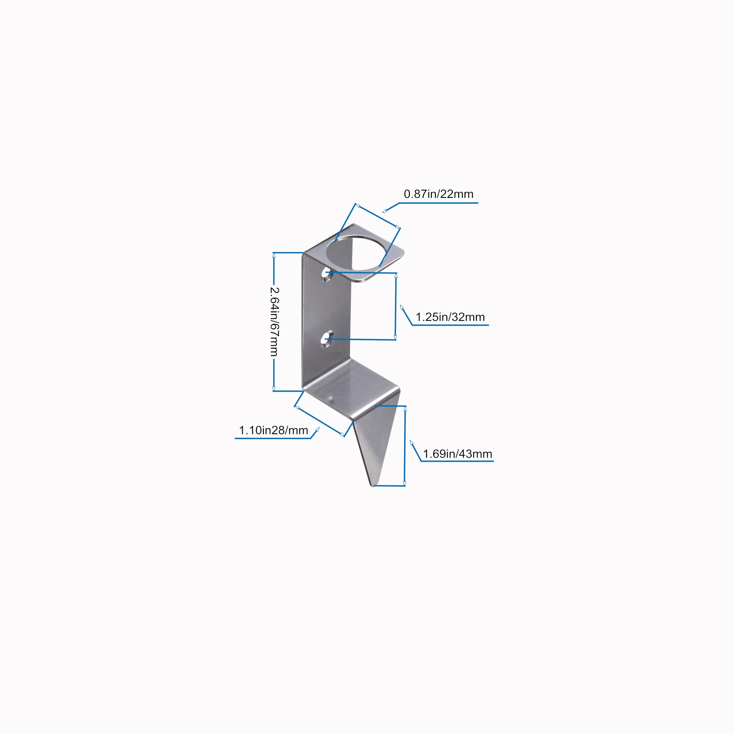 Mateda ground spike mount secures gauge firmly in soil.