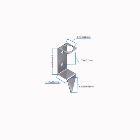 Mateda ground spike mount secures gauge firmly in soil.