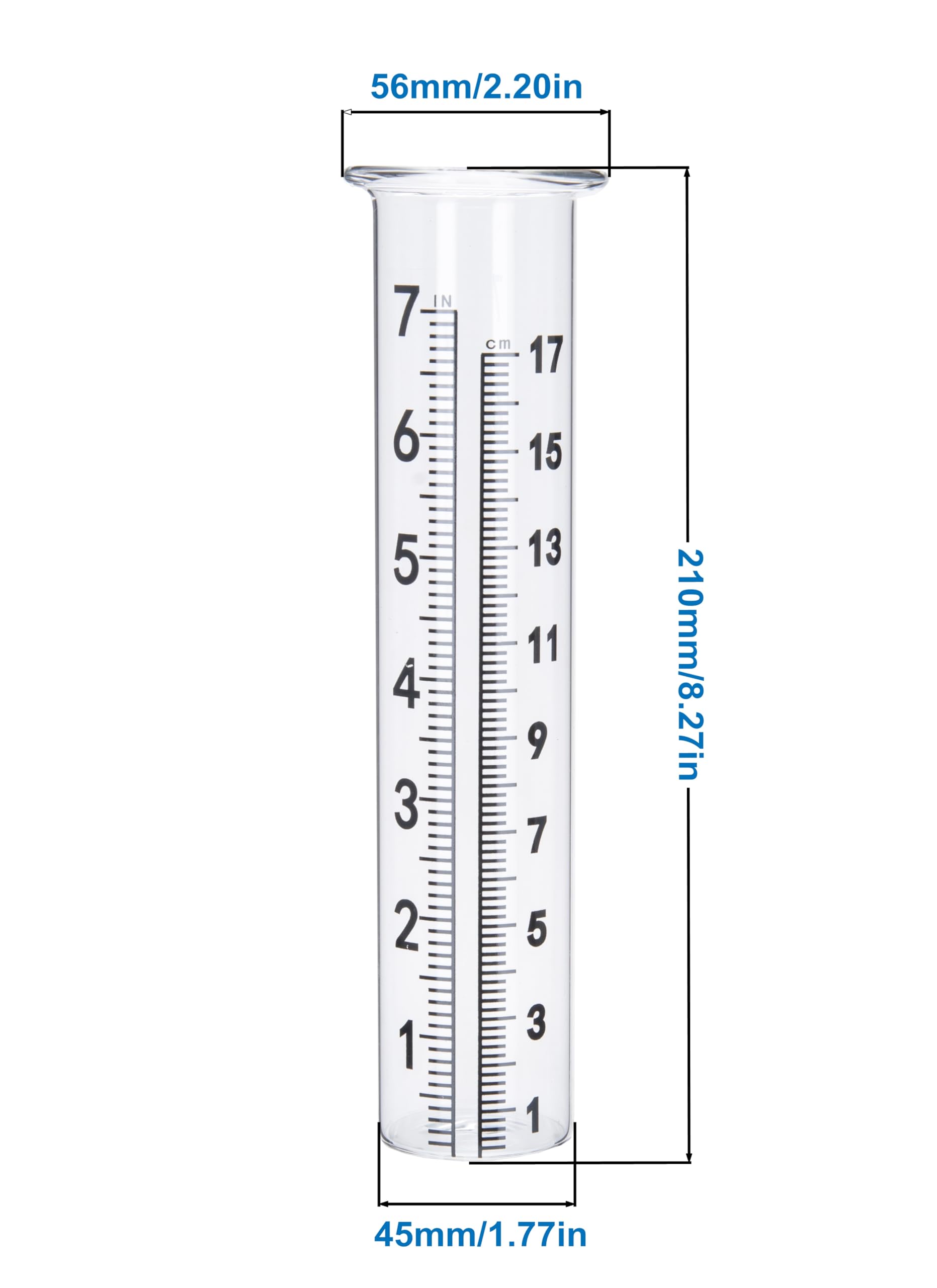 Mateda post-mount rain gauge on a deck for easy outdoor setup.