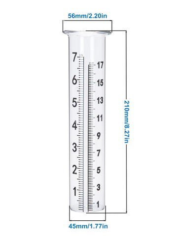 Mateda post-mount rain gauge on a deck for easy outdoor setup.