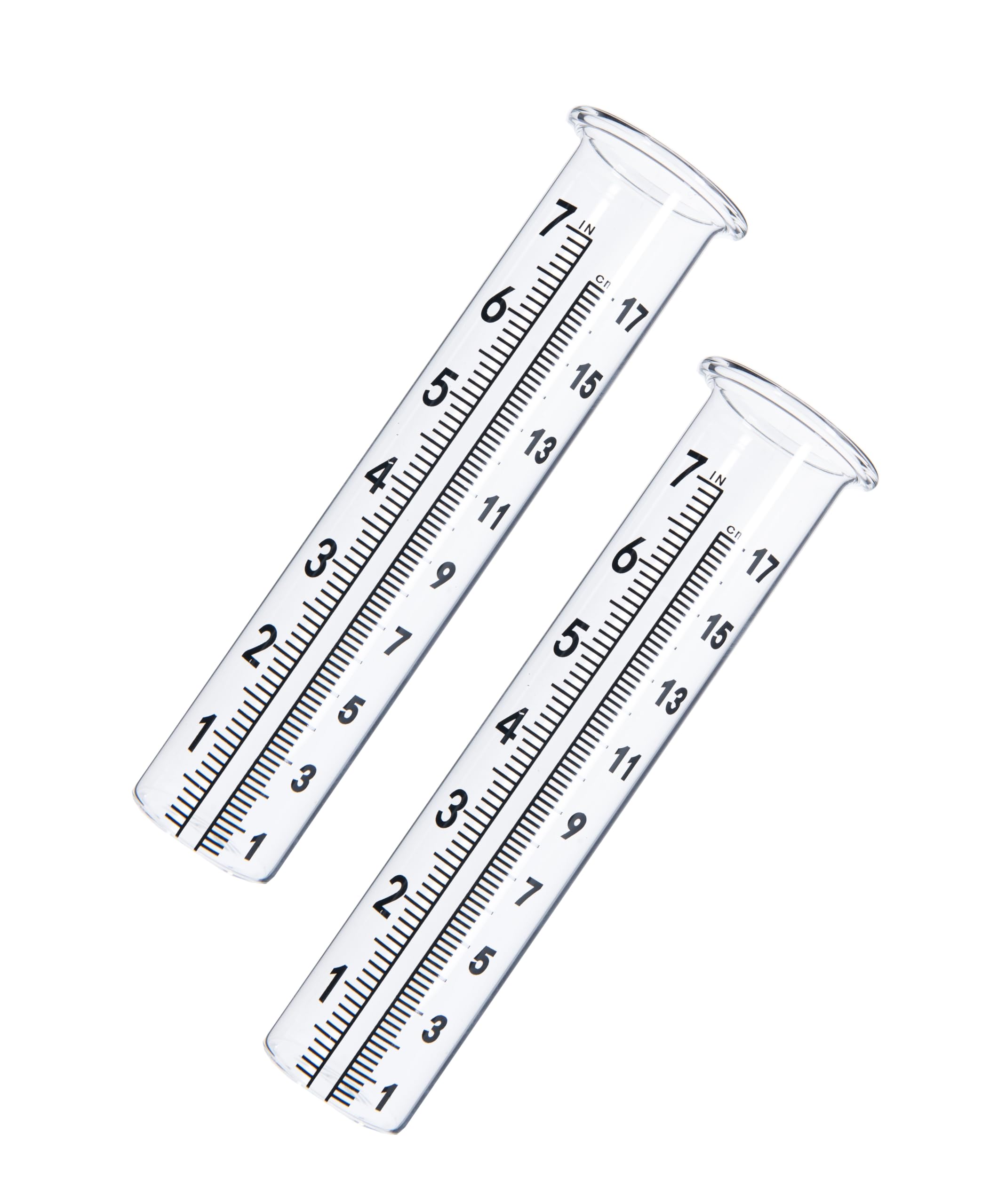 Mateda rain gauge glass tube with lid design for stability.