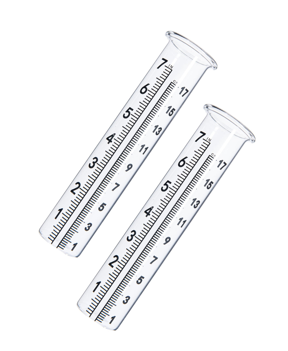 Mateda rain gauge glass tube with lid design for stability.