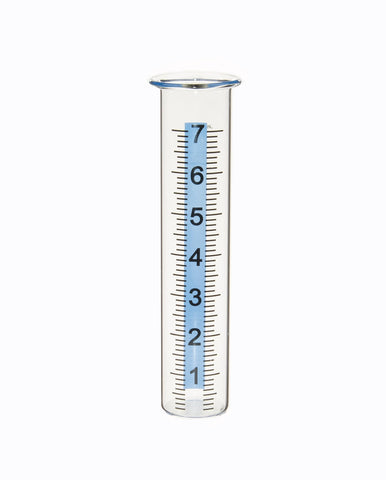 Mateda rain gauge tube with lid design for stable outdoor readings
