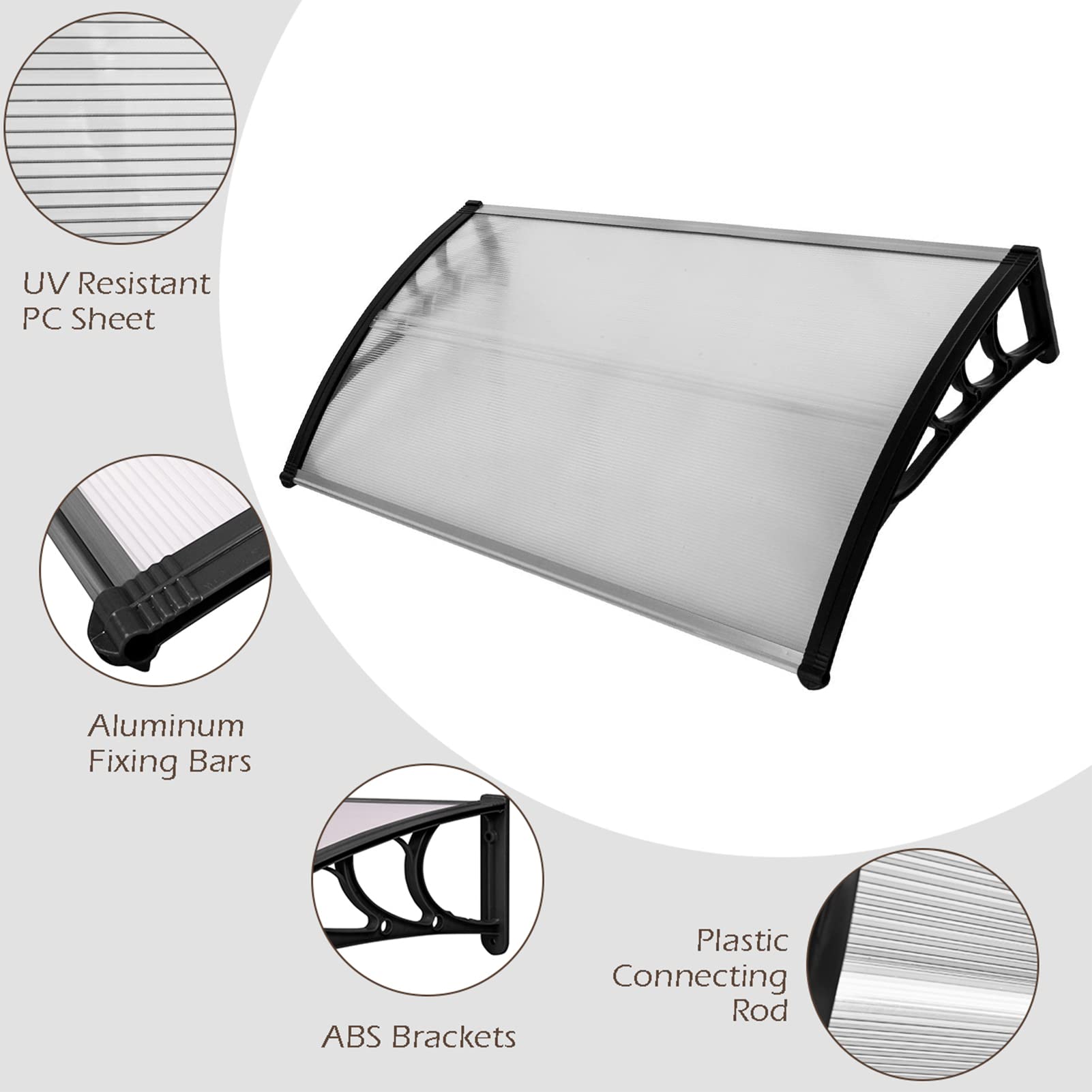 MATICO canopy with polycarbonate cover provides durable weather shield