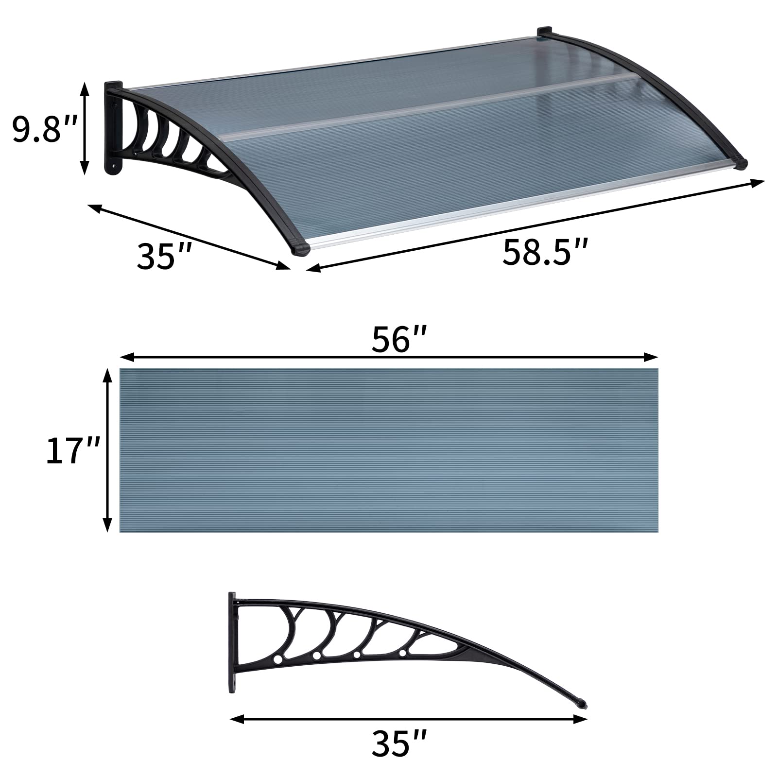 MATICO polycarbonate panel detail shows UV protection feature.