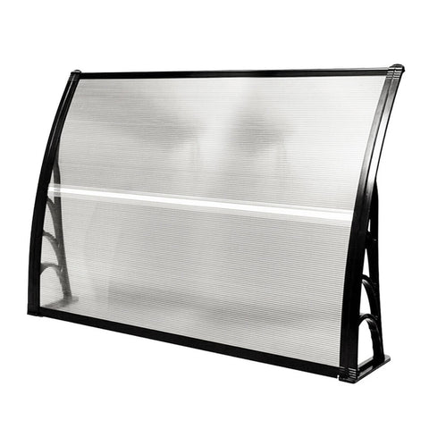 MATICO outdoor awning shown during two-person installation for secure mounting