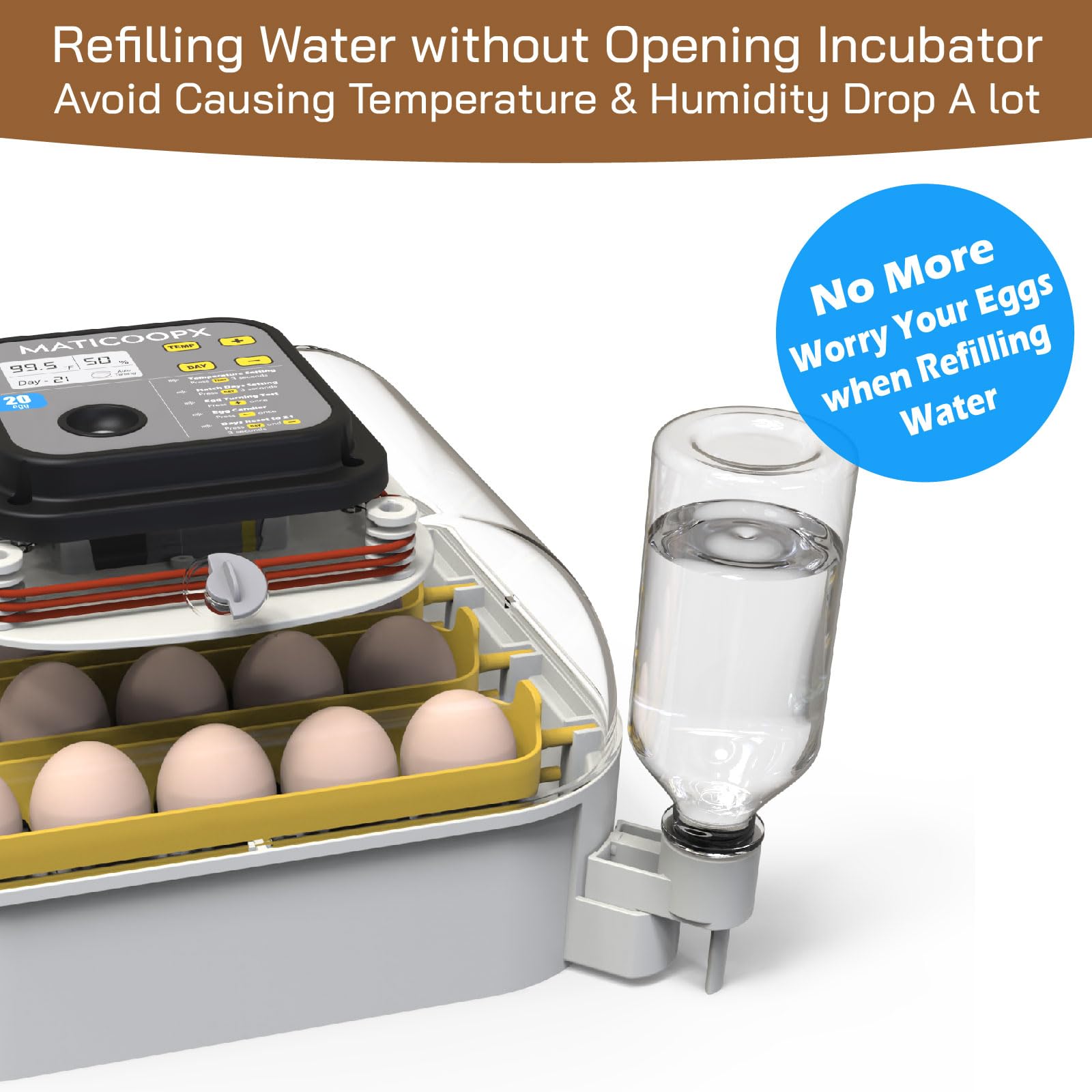 MATICOOPX automatic turner in action ensures consistent egg turning