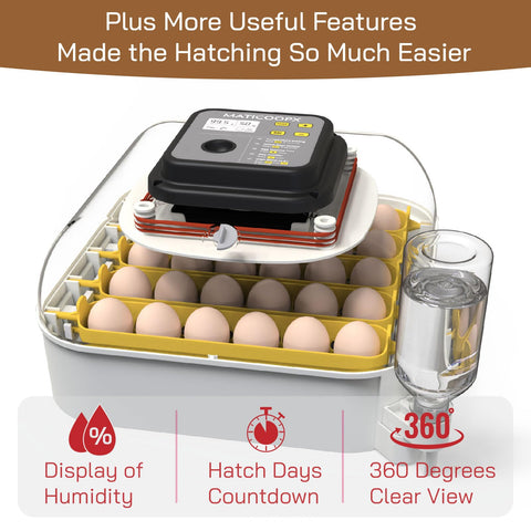 MATICOOPX hatching setup demonstrating ready-to-use incubation.