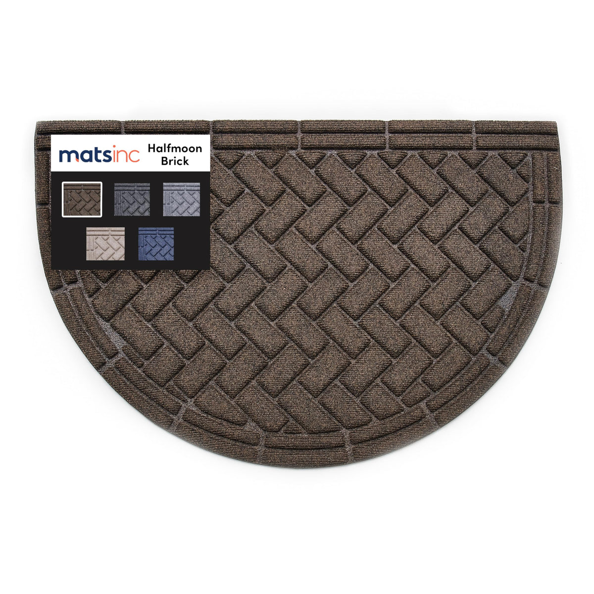MATSINC Artisan Entry front door mat with brick design perfect for mud and dirt scraping.