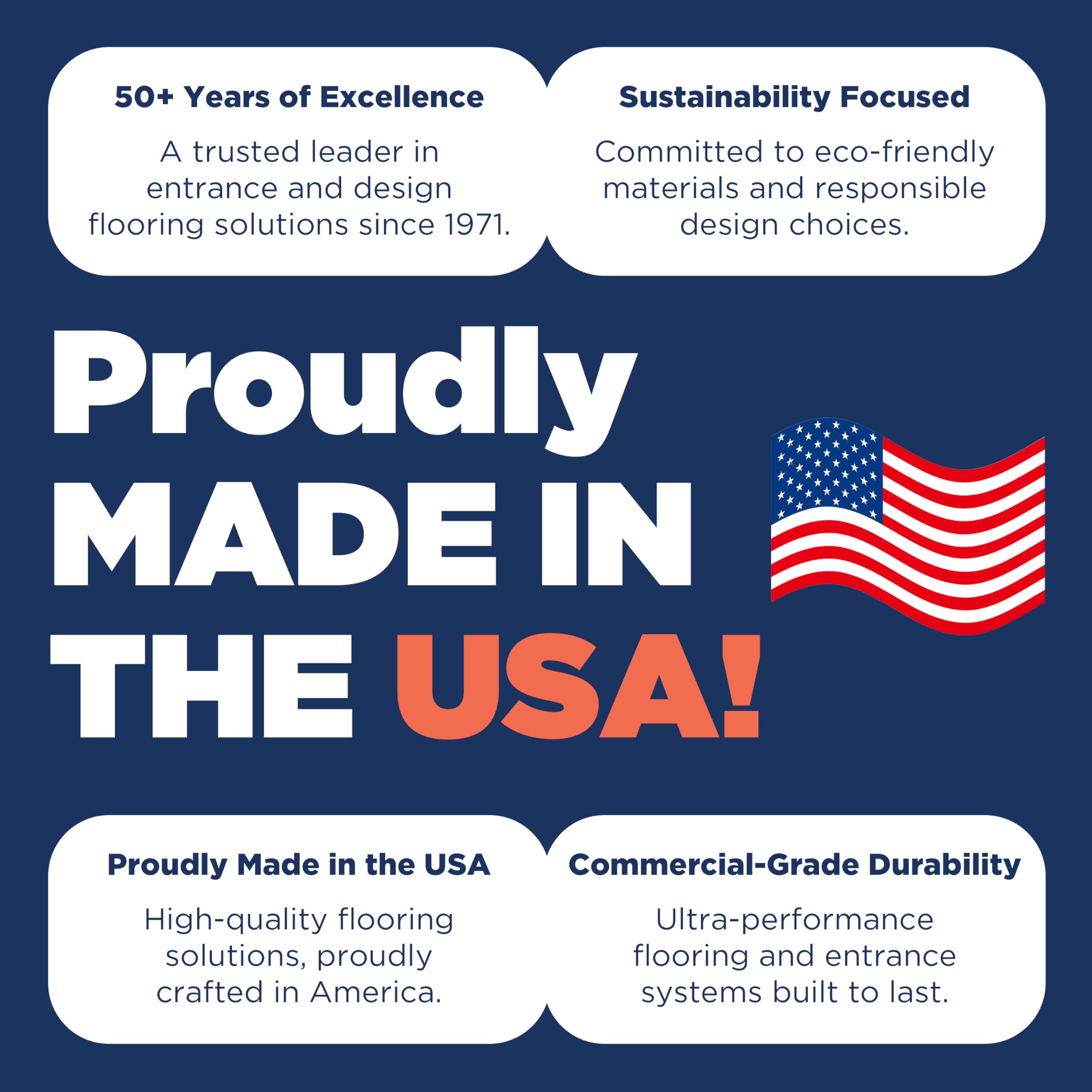 MATSINC Artisan Entry mat proudly made in the USA for durable, long-lasting entrance protection.